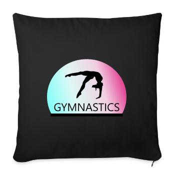 Gymnastique, Gymnastique, Gymnastique - Coussin et housse de 45 x 45 cm - noir - Devant