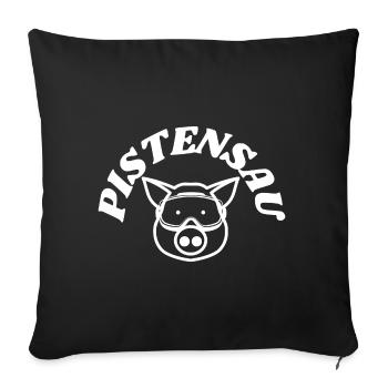 Pistensau - Sofakissen mit Füllung 45 x 45 cm - Schwarz - Vorne