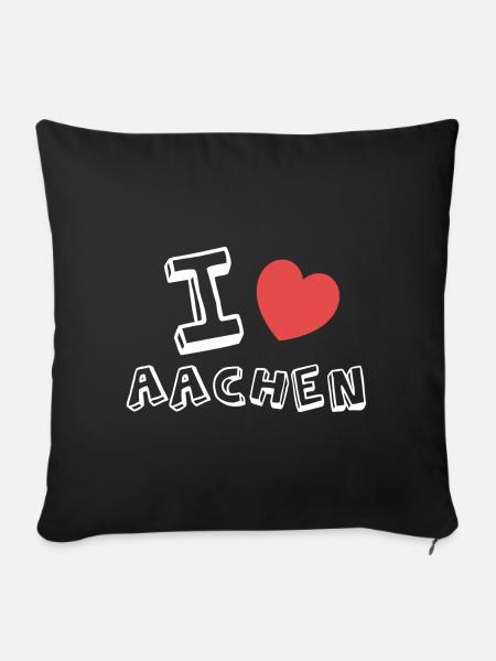 Aachen Deutschland Aachener Dom Germany - Sofakissen mit Füllung 45 x 45 cm - Schwarz