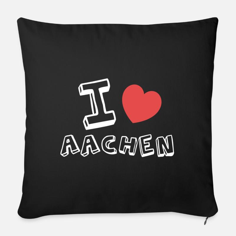 Aachen Deutschland Aachener Dom Germany - Sofakissen mit Füllung 45 x 45 cm - Schwarz