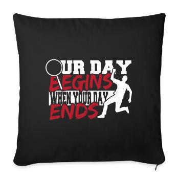 Forensic Investigation, Crime Scene - Sofa pillow with filling 45cm x 45cm - black - Front