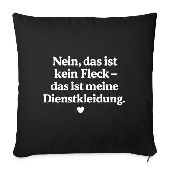 Das ist kein Fleck (weiß) - Sofakissen mit Füllung 45 x 45 cm - Schwarz - Vorne