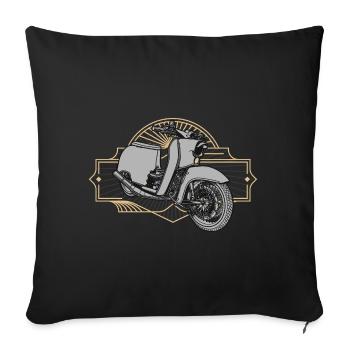 Hirondelle (or / argent) // Illustration - Coussin et housse de 45 x 45 cm - noir - Devant