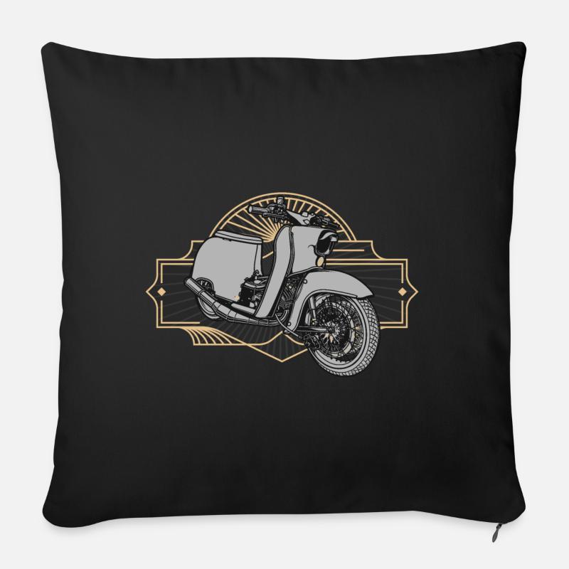Hirondelle (or / argent) // Illustration - Coussin et housse de 45 x 45 cm - noir