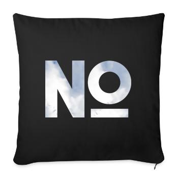 NON. Une chemise, un mot. - Coussin et housse de 45 x 45 cm - noir - Devant