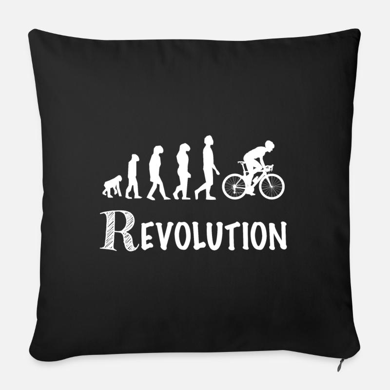 révolution course cycliste vélo - Coussin et housse de 45 x 45 cm - noir