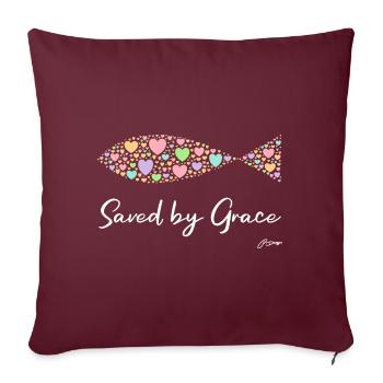 PDesign | Chrétien Saved by Grace Design - Coussin et housse de 45 x 45 cm - bordeaux - Devant