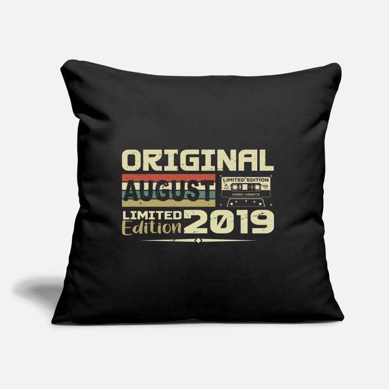 August 2019 - Born in August 2019 Built in August 2019 Sofa pillow with filling 45cm x 45cm