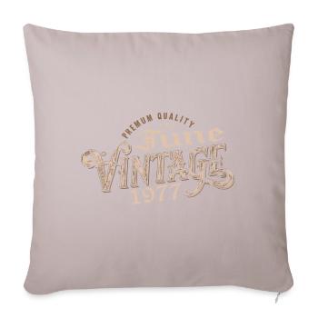 June 1977 Vintage 47th Anniversary Gift 1977 - Sofa pillow with filling 45cm x 45cm - light taupe - Front