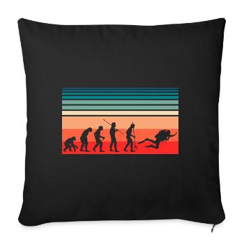 Evolution Plongée - Coussin et housse de 45 x 45 cm - noir - Devant