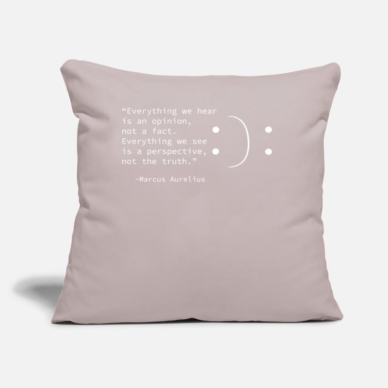 Citation de Marcus Aurelius, point de vue, perspective Coussin et housse de 45 x 45 cm
