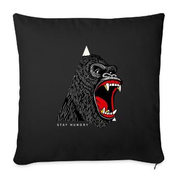 kingkong King Monkey Cree Gorilla - Sofa pillow with filling 45cm x 45cm - black - Front