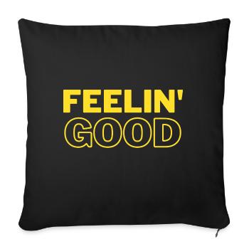 FEELIN' GOOD - Sofakissen mit Füllung 45 x 45 cm - Schwarz - Vorne