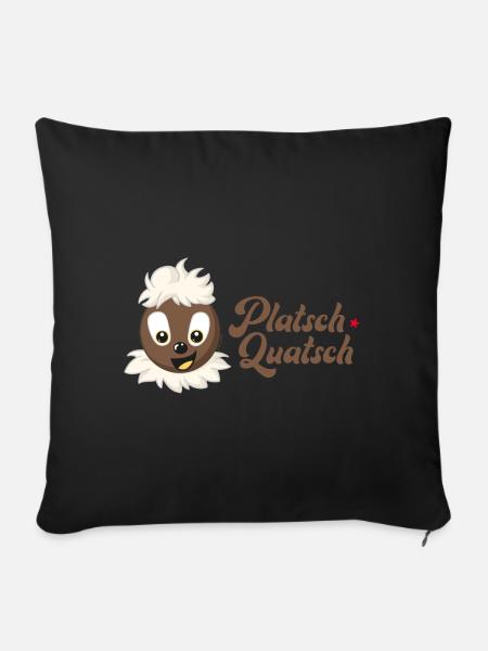 Pittiplatsch PlatschQuatsch braun 2024 - Sofakissen mit Füllung 45 x 45 cm - Schwarz