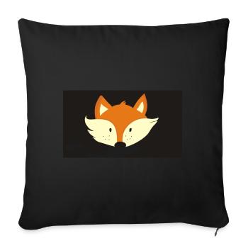 Renard - Coussin et housse de 45 x 45 cm - noir - Devant