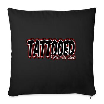 Tattooed Under The Skin Tattoo Inked - Sofa pillow with filling 45cm x 45cm - black - Front