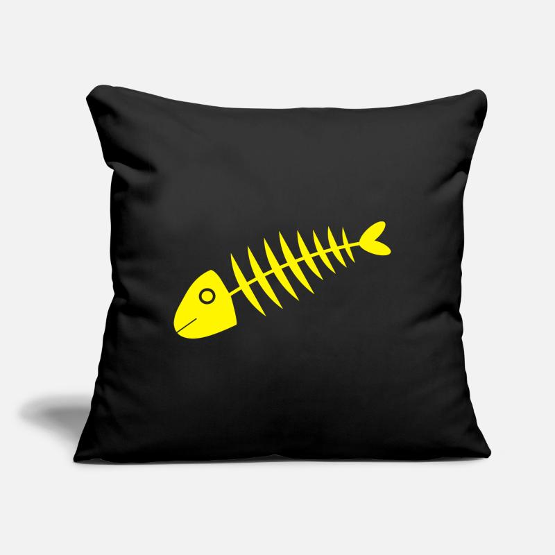Poisson jaune Poisson comique Coussin et housse de 45 x 45 cm