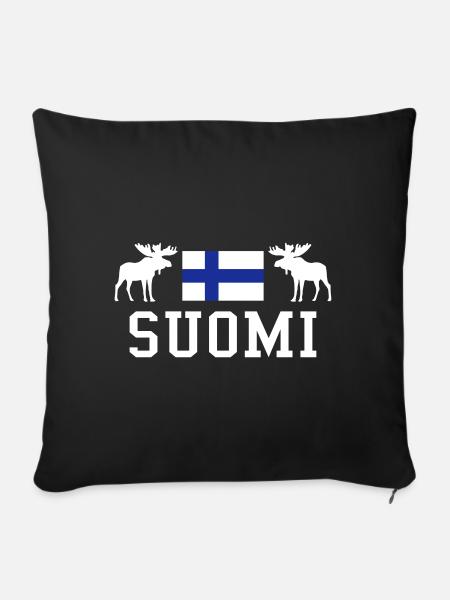 Suomi - Sofa pillow with filling 45cm x 45cm - black