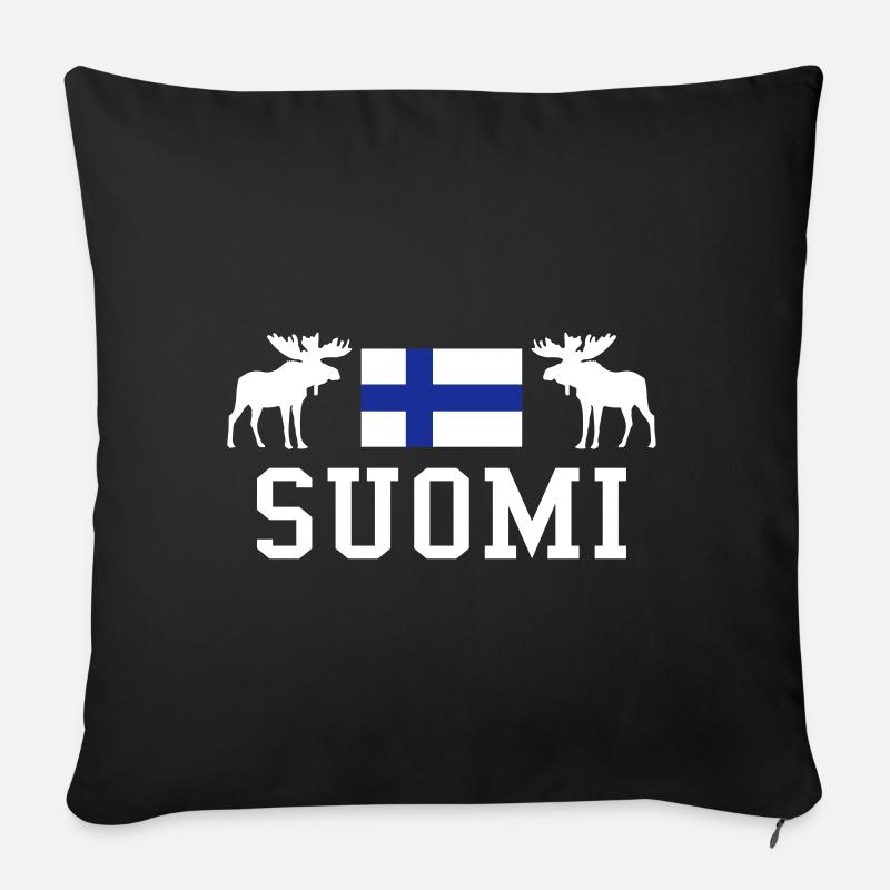 Finland - Sofakissen mit Füllung 45 x 45 cm - Schwarz