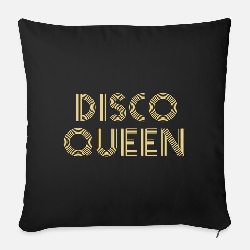 Disco Queen Disco King Partnerlook Party machen - Sofakissen mit Füllung 45 x 45 cm - Schwarz