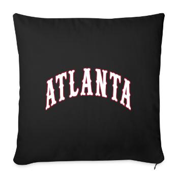 Atlanta - Coussin et housse de 45 x 45 cm - noir - Devant