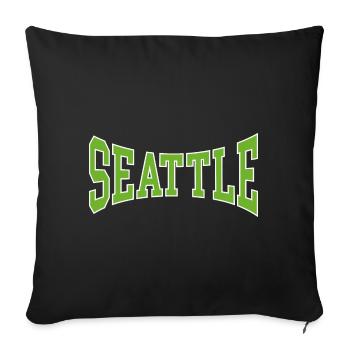 Seattle - Sofa pillow with filling 45cm x 45cm - black - Front
