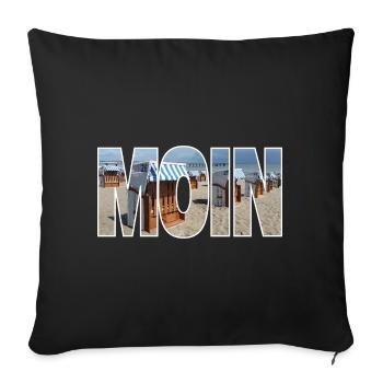 Moin - Sofakissen mit Füllung 45 x 45 cm - Schwarz - Vorne