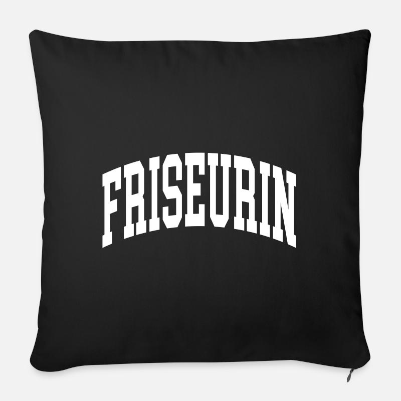 Friseurin - Sofakissen mit Füllung 45 x 45 cm - Schwarz