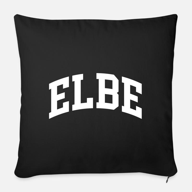 Elbe - Sofakissen mit Füllung 45 x 45 cm - Schwarz