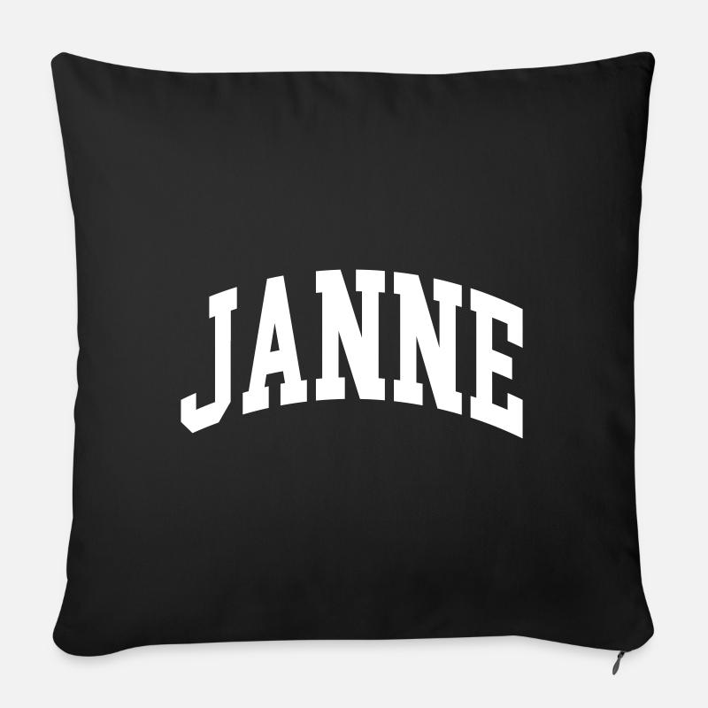 Janne - Sofakissen mit Füllung 45 x 45 cm - Schwarz
