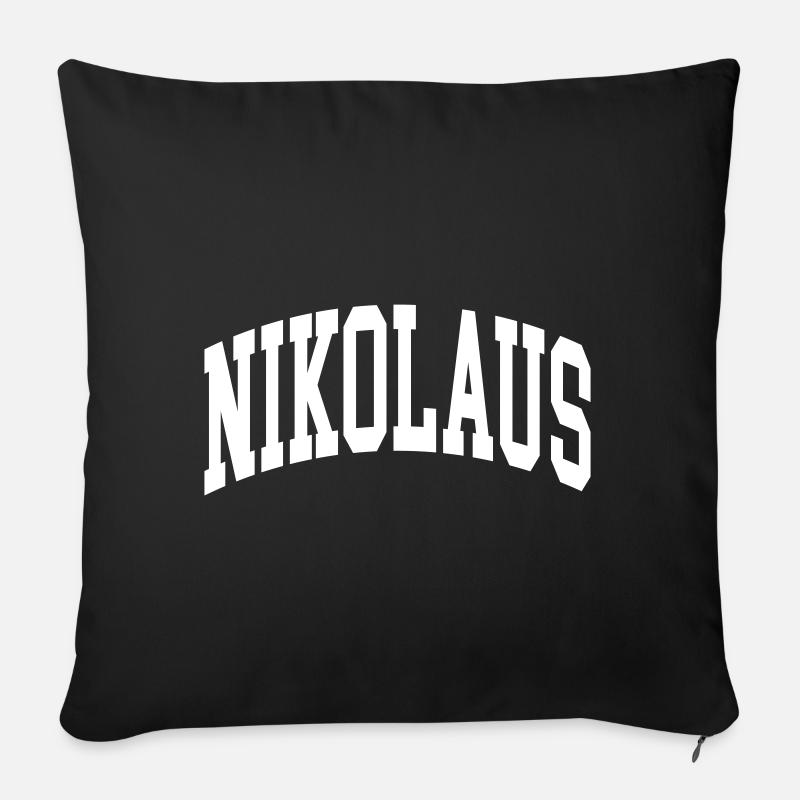 Nikolaus - Sofakissen mit Füllung 45 x 45 cm - Schwarz