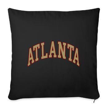 Atlanta - Coussin et housse de 45 x 45 cm - noir - Devant