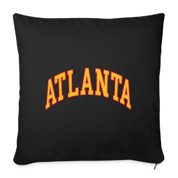 Atlanta - Coussin et housse de 45 x 45 cm - noir - Devant