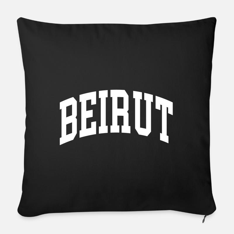 Beyrouth - Coussin et housse de 45 x 45 cm - noir