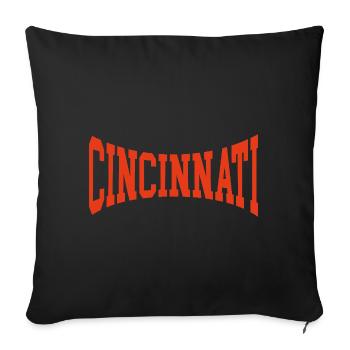 Cincinnati - Sofa pillow with filling 45cm x 45cm - black - Front
