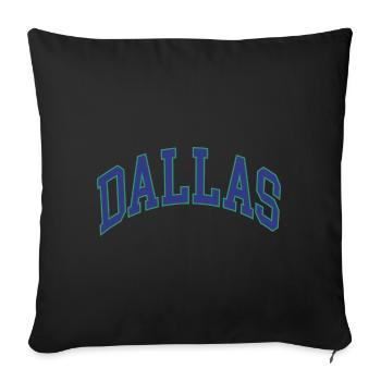 Dallas - Sofa pillow with filling 45cm x 45cm - black - Front