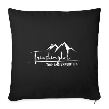 Triestingtal - Trip and Expedition - Sofakissen mit Füllung 45 x 45 cm - Schwarz - Vorne