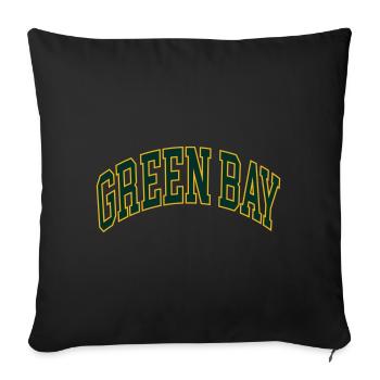 Green Bay - Sofa pillow with filling 45cm x 45cm - black - Front
