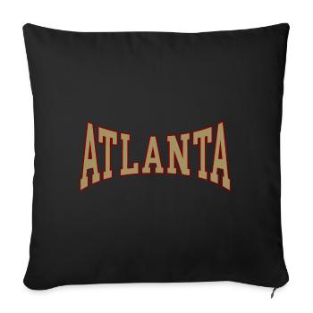 Atlanta - Coussin et housse de 45 x 45 cm - noir - Devant