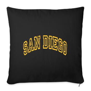 San Diego - Sofa pillow with filling 45cm x 45cm - black - Front