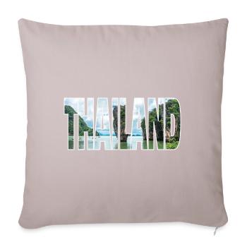 Thaïlande - Coussin et housse de 45 x 45 cm - taupe clair - Devant