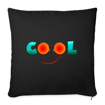 Cool - Sofa pillow with filling 45cm x 45cm - black - Front