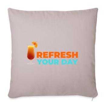 Refresh your day! - Sofa pillow with filling 45cm x 45cm - light taupe - Front