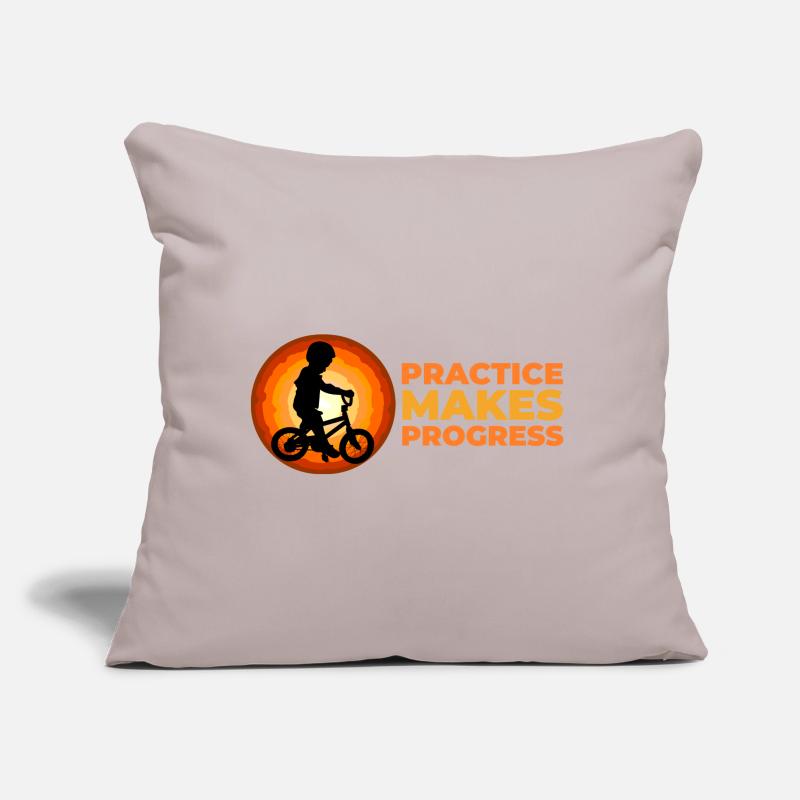Practice makes progress Sofa pillow with filling 45cm x 45cm