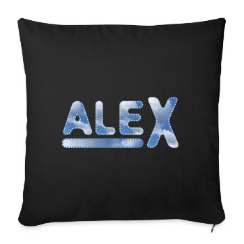 Alex Vorname - Sofakissen mit Füllung 45 x 45 cm - Schwarz - Vorne