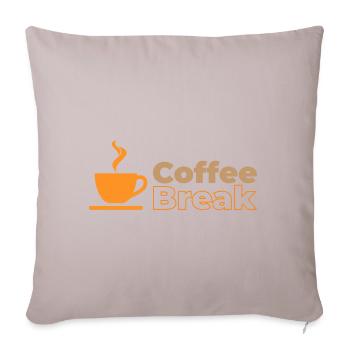 Coffee break - Sofa pillow with filling 45cm x 45cm - light taupe - Front