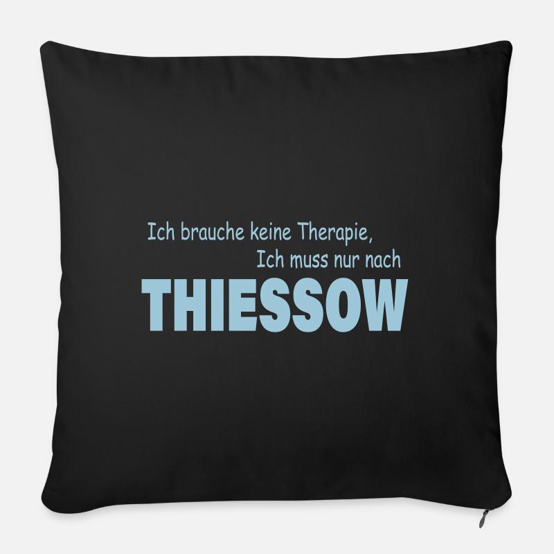 Therapie THIESSOW - Sofakissen mit Füllung 45 x 45 cm - Schwarz