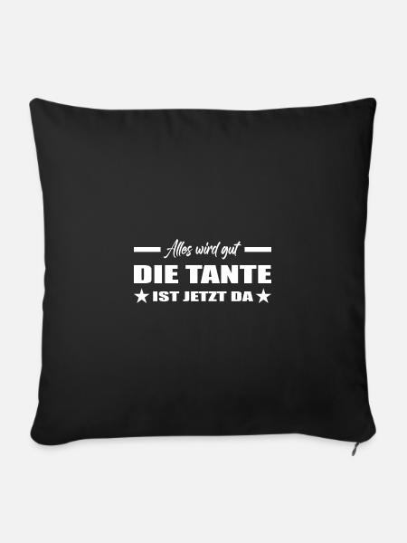 Tante - Sofakissen mit Füllung 45 x 45 cm - Schwarz