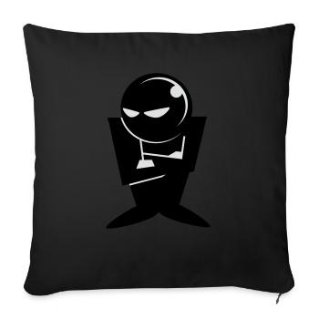 Grumpy - Sofa pillow with filling 45cm x 45cm - black - Front