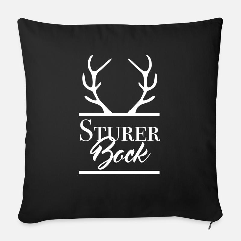 Sturer Bock am Herd - Sofakissen mit Füllung 45 x 45 cm - Schwarz